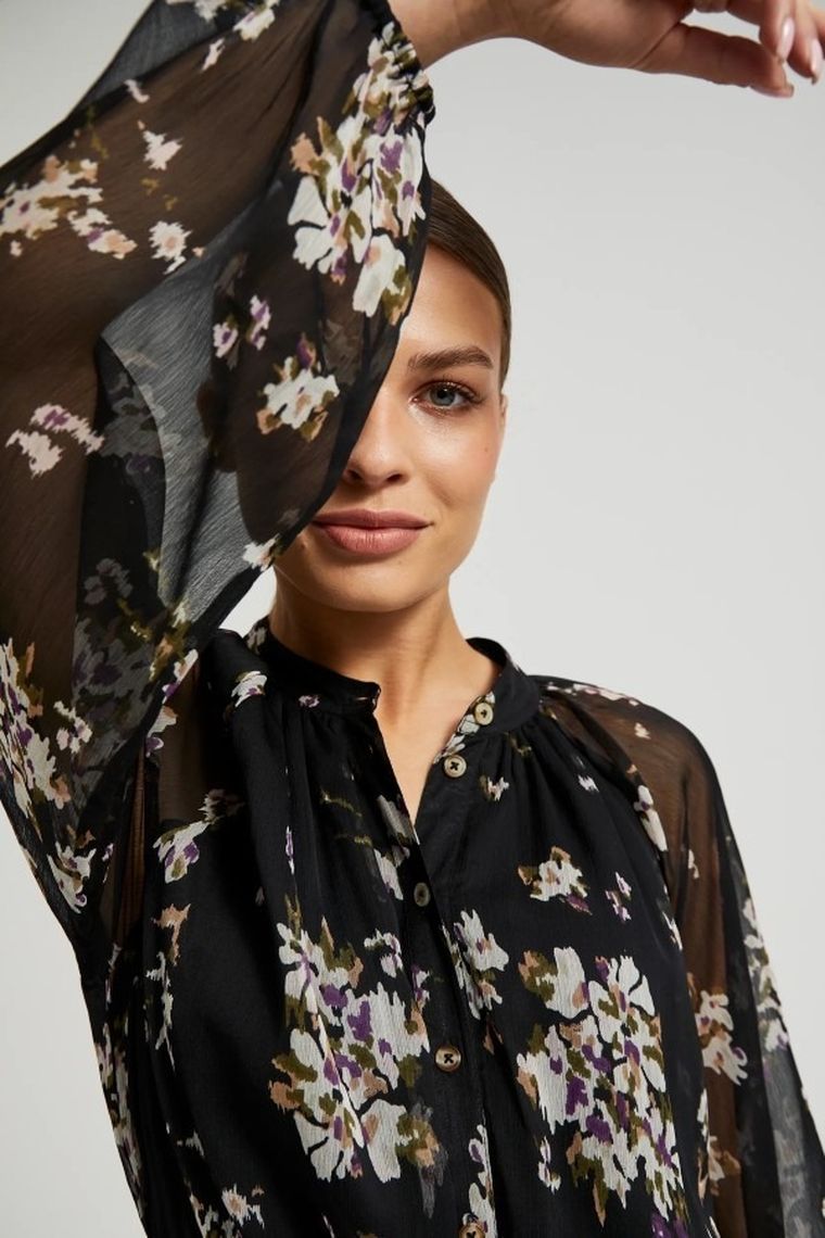 Sukienka damska, czarna, Moodo