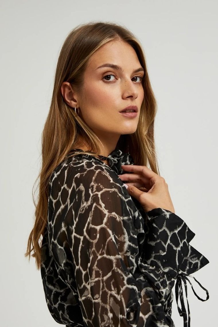 Sukienka damska, czarna, Moodo