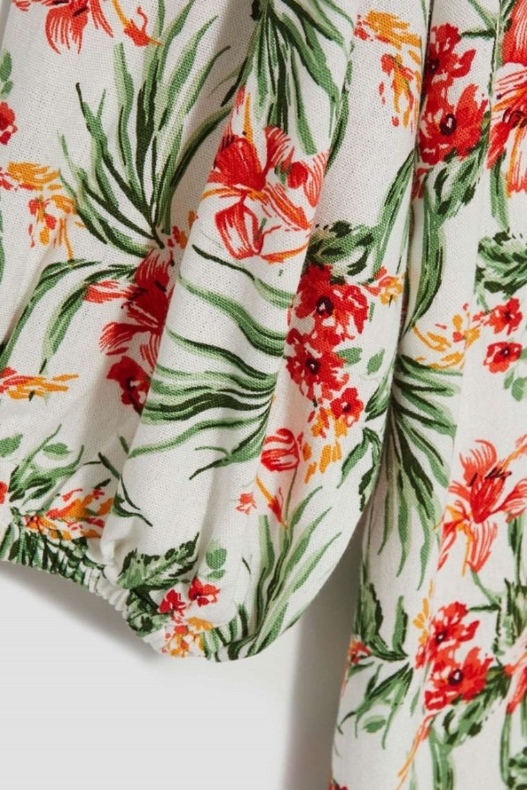 Sukienka damska z lnem, biała, Moodo