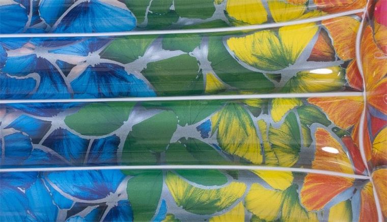 Sun Club, dmuchany materac, motyle, 174-76-25 cm