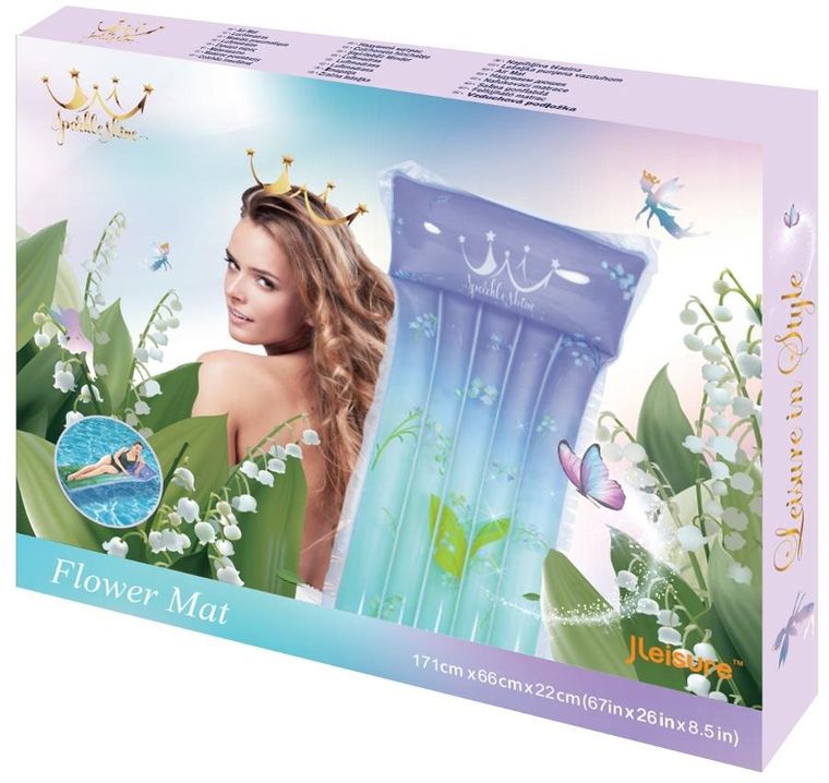 Sun Club, dmuchany materac, niebiesko-fioletowy, 171-66-22 cm