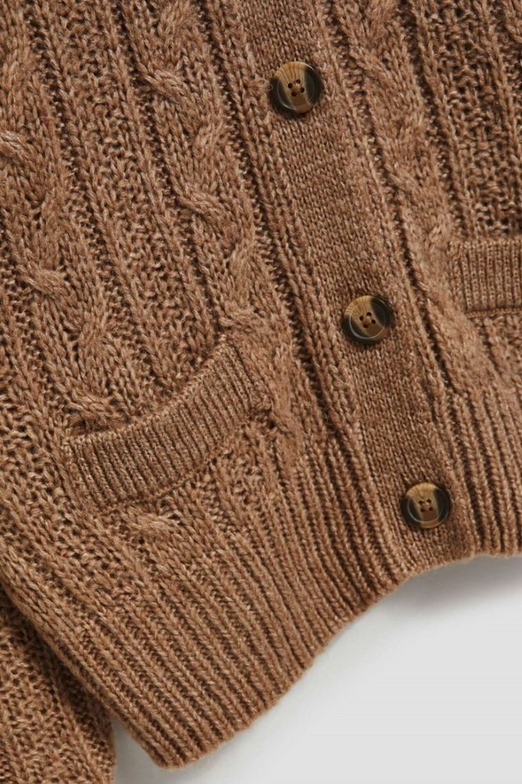 Sweter damski, beżowy, Moodo