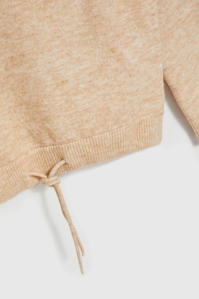 Sweter damski, beżowy, Moodo