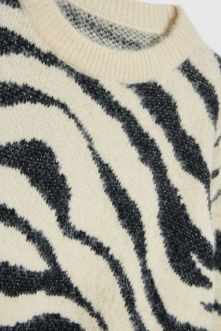 Sweter damski, biały, Moodo