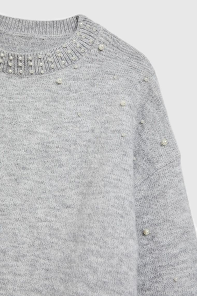 Sweter damski, szary, Moodo