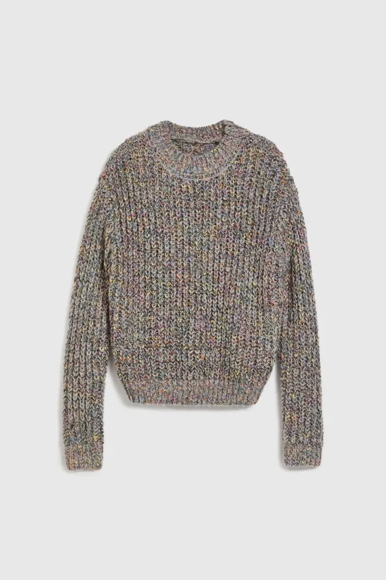 Sweter damski, szary, Moodo