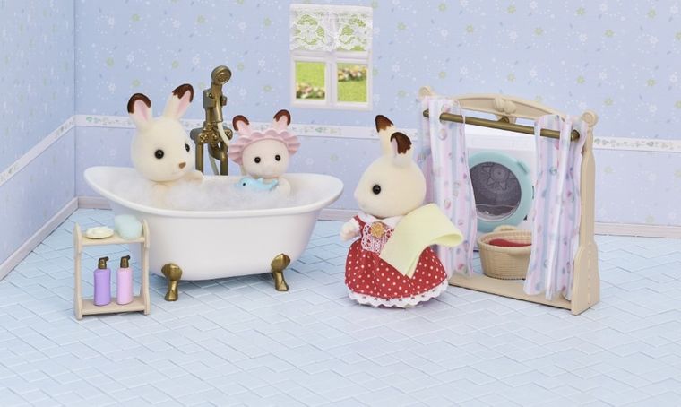 Sylvanian Families, Łazienka z wanną i prysznicem, zestaw akcesoriów, 5739