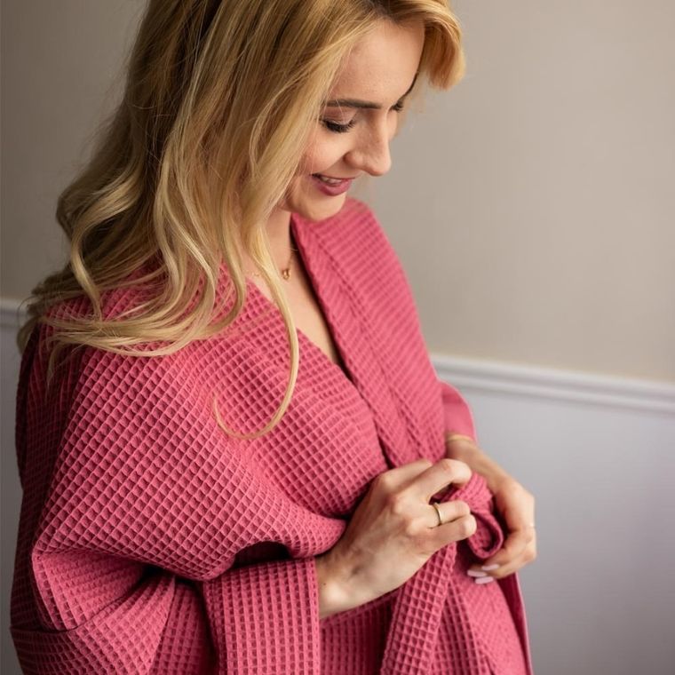 Szlafrok damski, różowy, Eevi