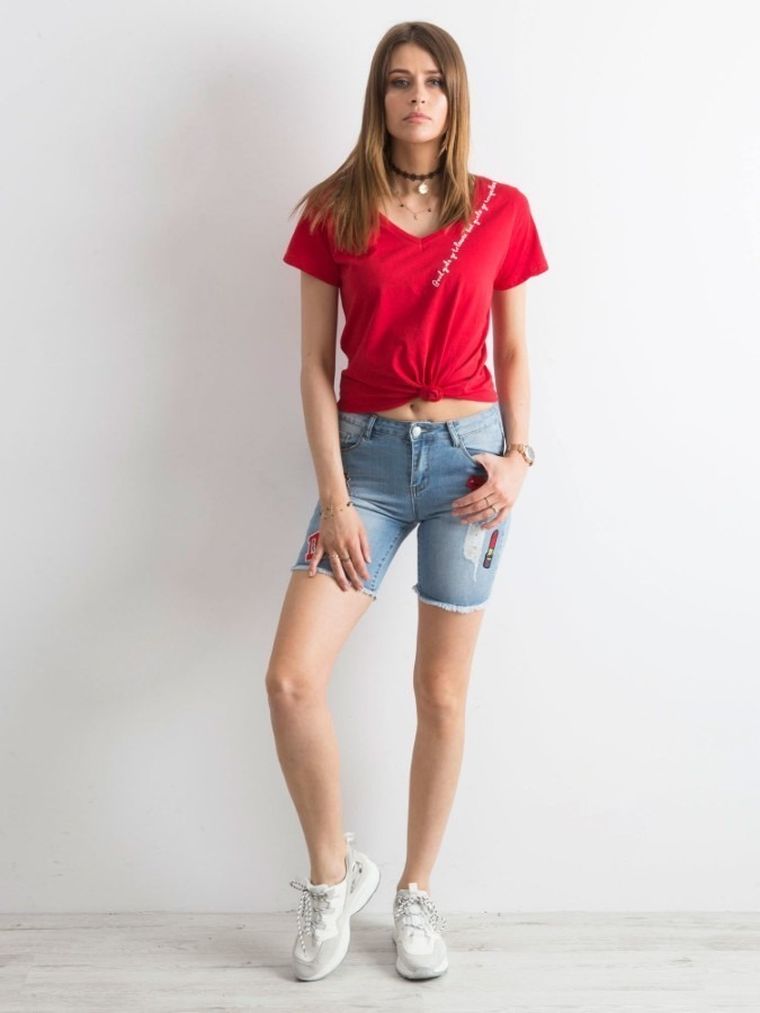 Szorty jeansowe damskie, niebieskie, Factory Price