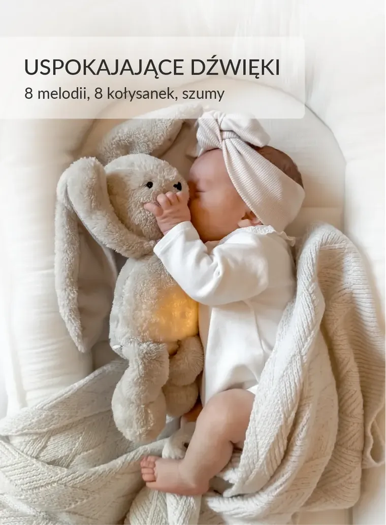 Szumisie, Szumiś Królik, maskotka 7w1 z aplikacją i lampką, brązowy