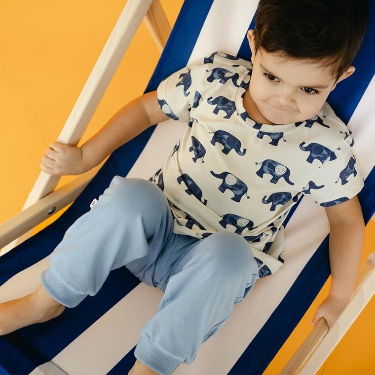 T-shirt chłopięcy, ecru, Eevi