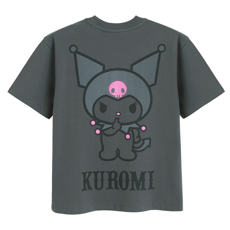 T-shirt oversize z bawełny czesanej Kuromi NOWEAR