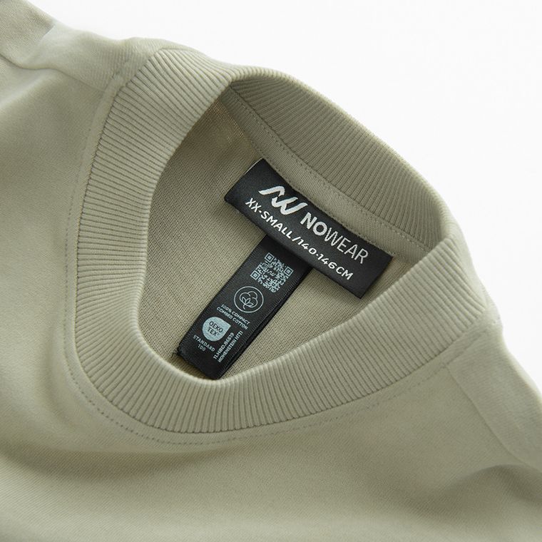 T-shirt unisex khaki oversize z bawełny czesanej NOWEAR