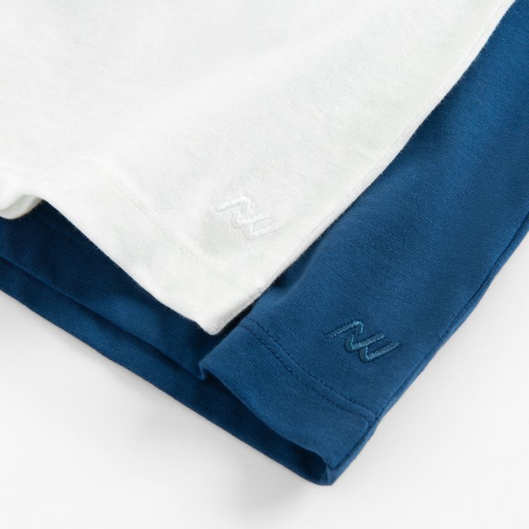 T-shirt z bawełny czesanej 2-pack NOWEAR