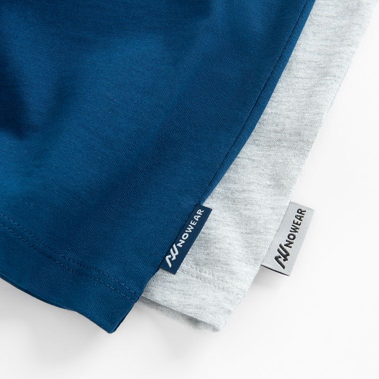 T-shirt z bawełny czesanej 2-pack NOWEAR