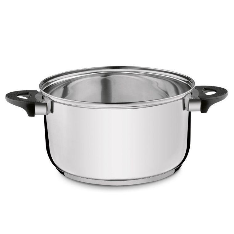 Tadar, Basic, garnek ze stali nierdzewnej z pokrywką, 24 cm, 5,7l