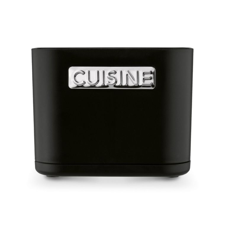 Tadar, Cuisine, ociekacz na sztućce, 2 komory, czarny, 13,5-7,5-10,8 cm