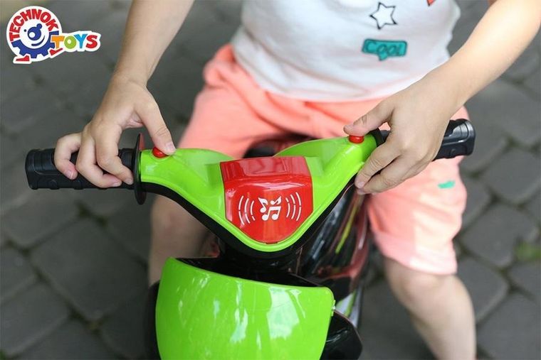 TechnoK, Motocykl, jeździk, zielono-czarny