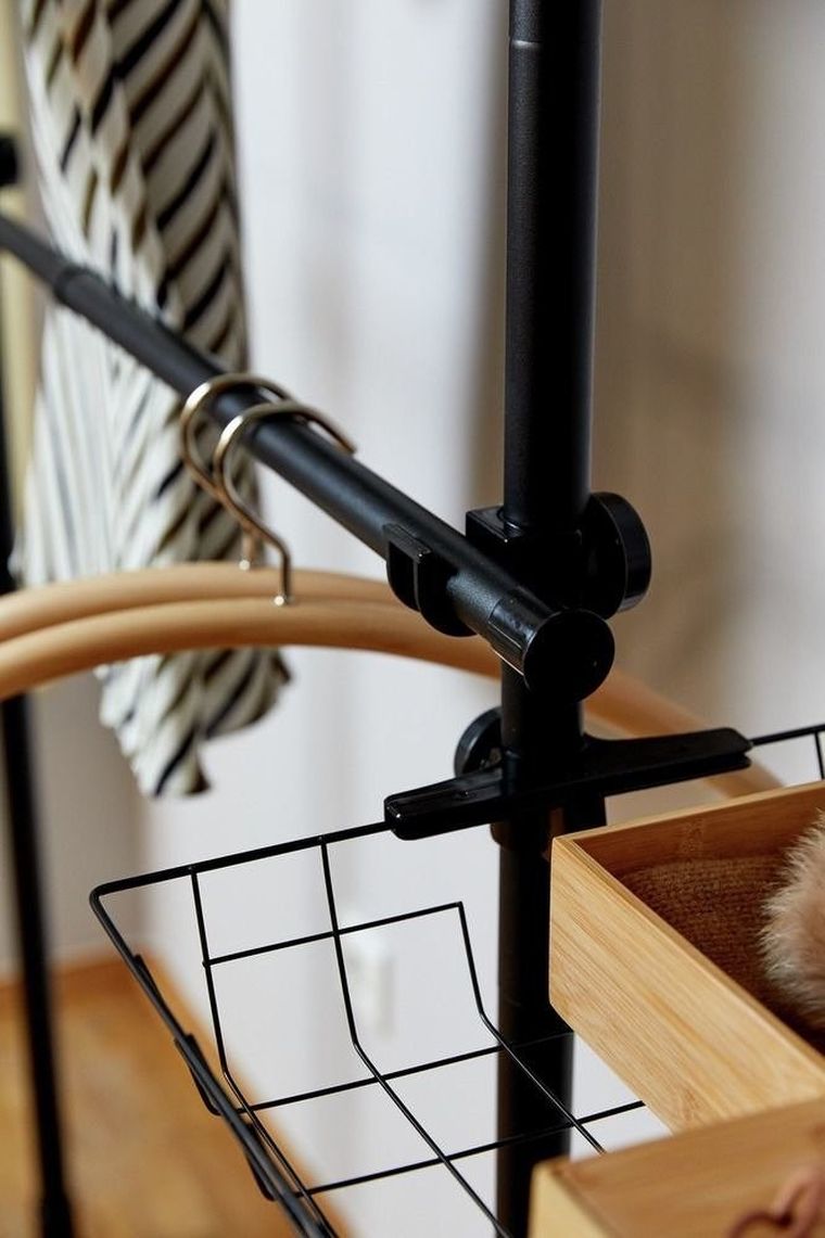 Teleskopowy system do garderoby, Herkules basic, podwójny, czarny