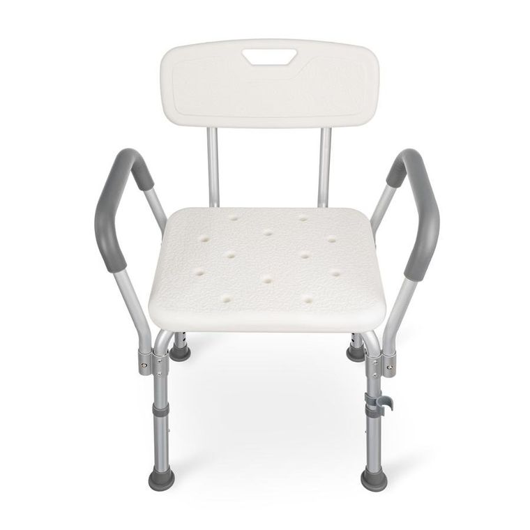 Timago, taboret prysznicowy z oparciem i uchwytami