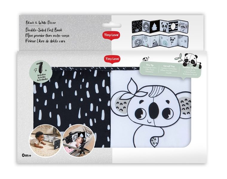 Tiny Love, Décor, książeczka interaktywna, dwustronna, czarno-biała