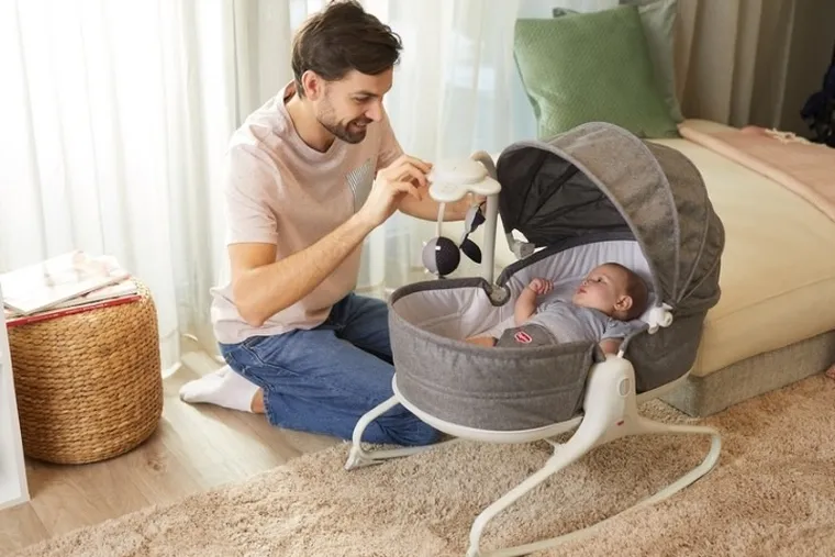 Tiny Love, leżaczek, bujaczek, 3w1, szary