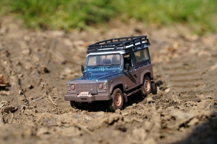 Tomy, Britains, Land Rover Defender, ubłocony, pojazd