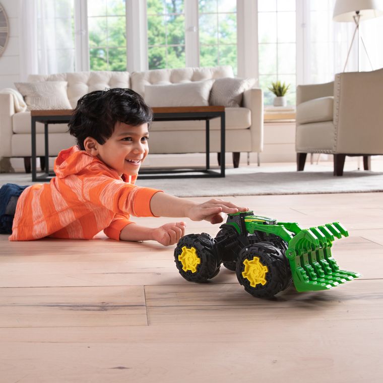 Tomy, Monster Treads, John Deere, Rev Up, traktor, samochód z dźwiękiem