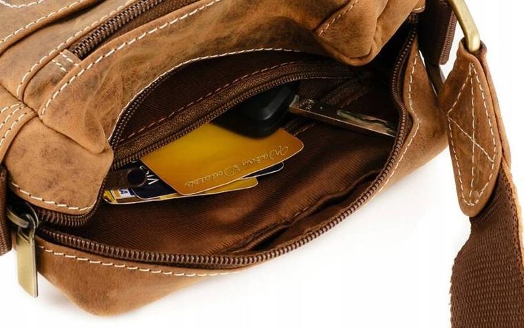 Torba listonoszka, brązowa, skórzana, Always Wild