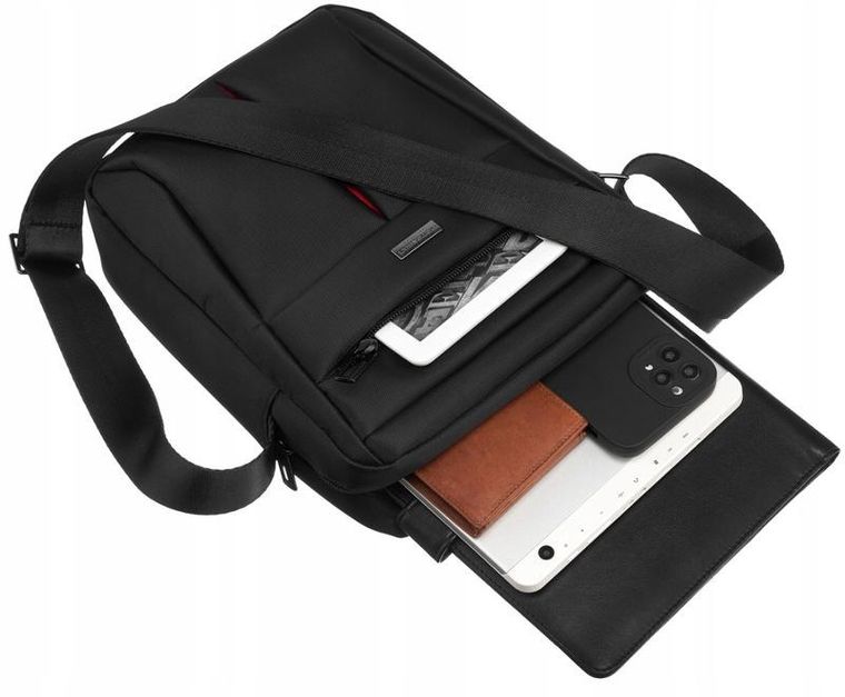 Torba listonoszka, czarna, Peterson