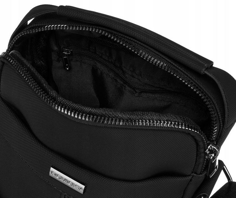 Torba listonoszka, czarna, Rovicky