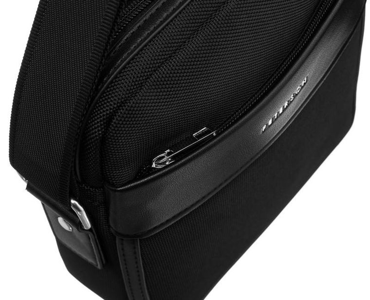 Torba listonoszka, czarna, skóra ekologiczna, Peterson