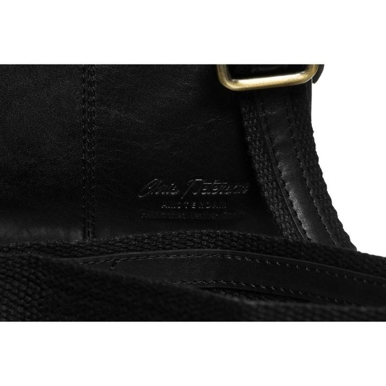 Torba listonoszka, czarna, skórzana, Peterson