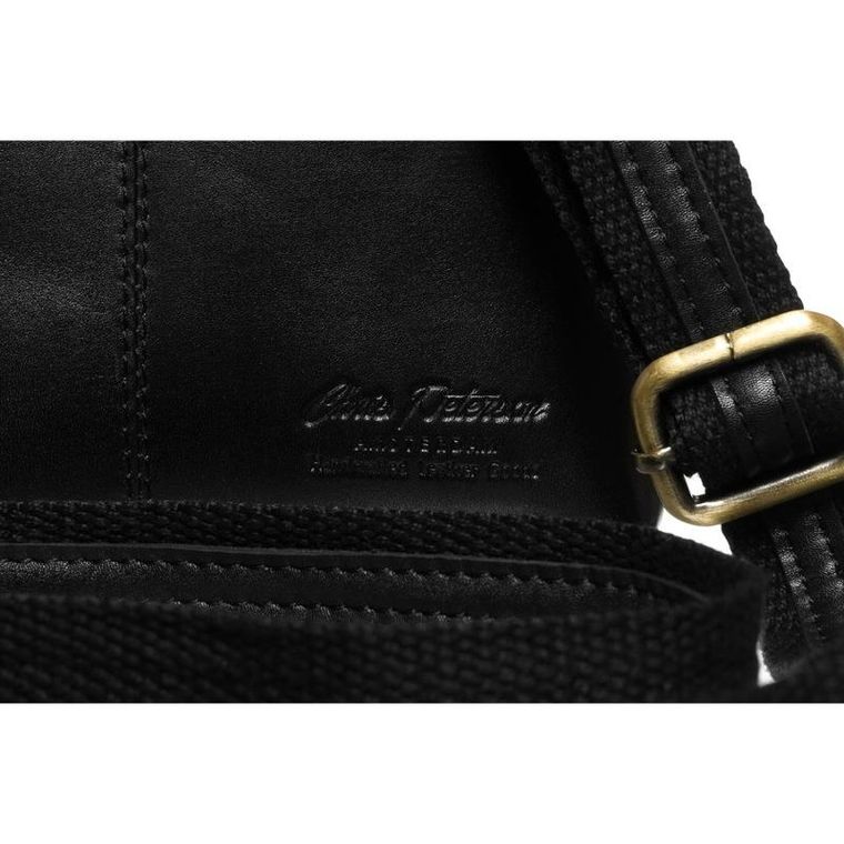 Torba listonoszka, czarna, skórzana, Peterson