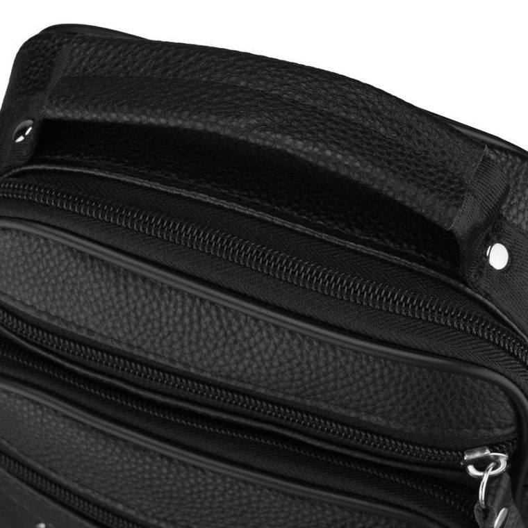 Torba listonoszka, czarna, skórzana, Rovicky