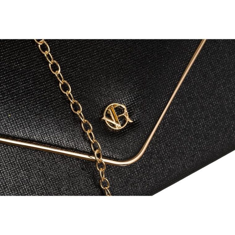 Torebka kopertówka, czarna, Rovicky