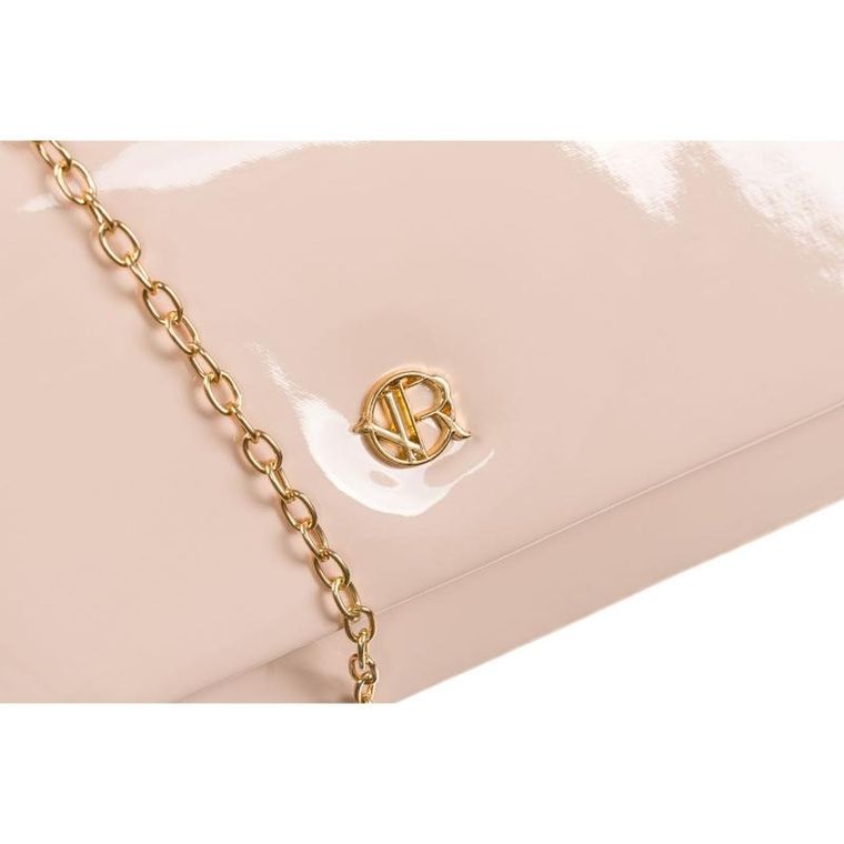 Torebka kopertówka, różowa, skóra ekologiczna, Rovicky