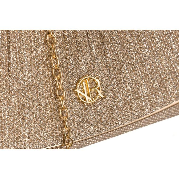 Torebka kopertówka, złota, Rovicky