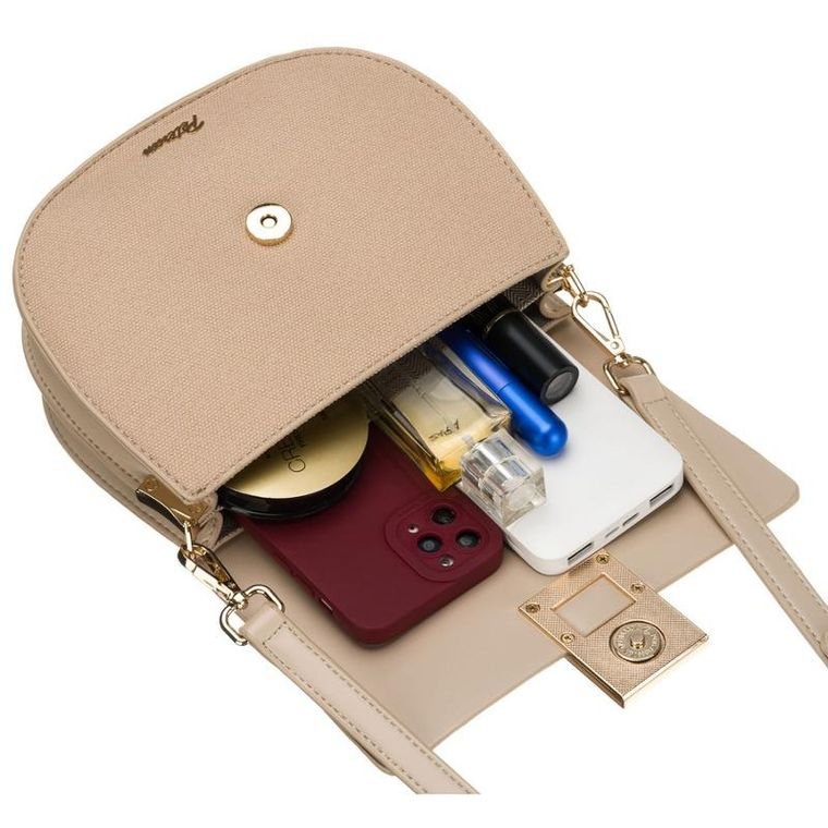 Torebka listonoszka, beżowa, Peterson