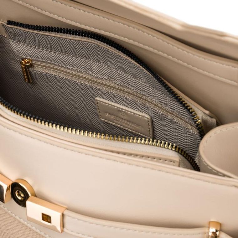 Torebka listonoszka, beżowa, Peterson