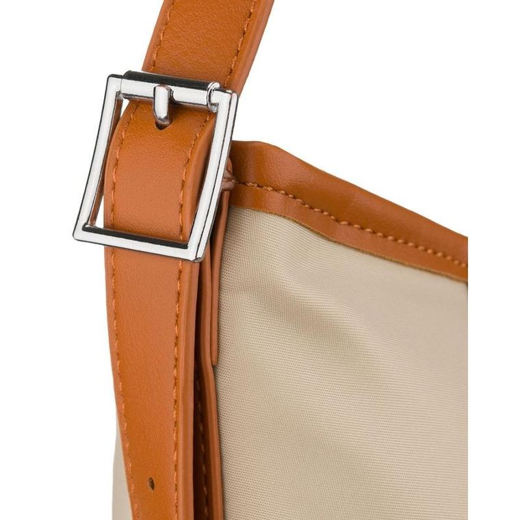 Torebka listonoszka, beżowa, skóra ekologiczna, Peterson