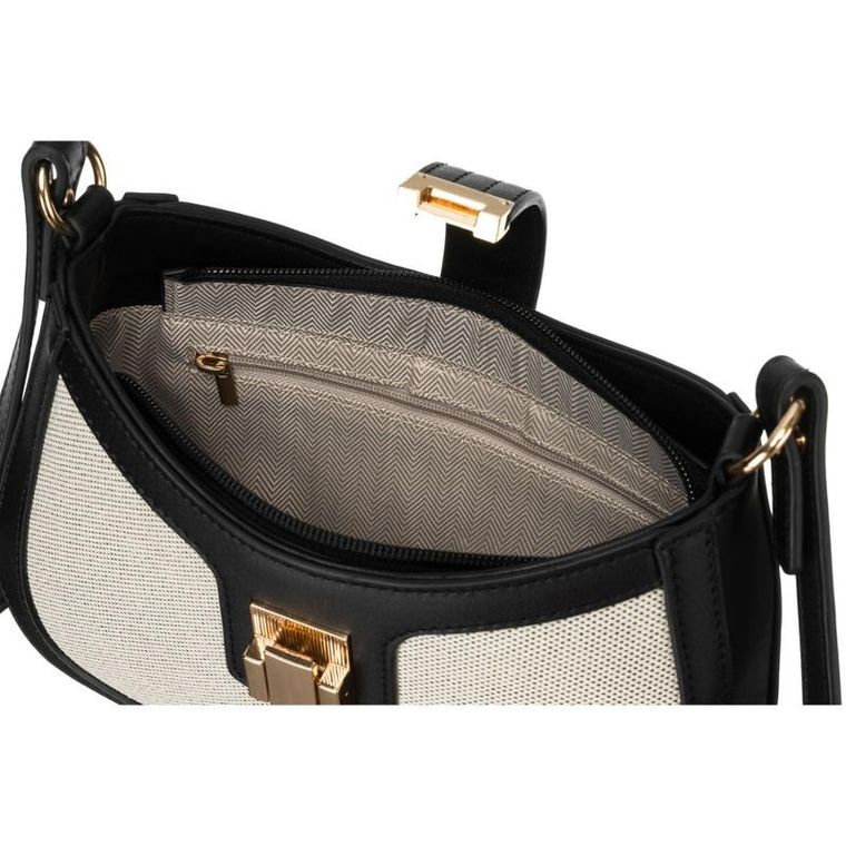 Torebka listonoszka, beżowa, skórzana, Peterson