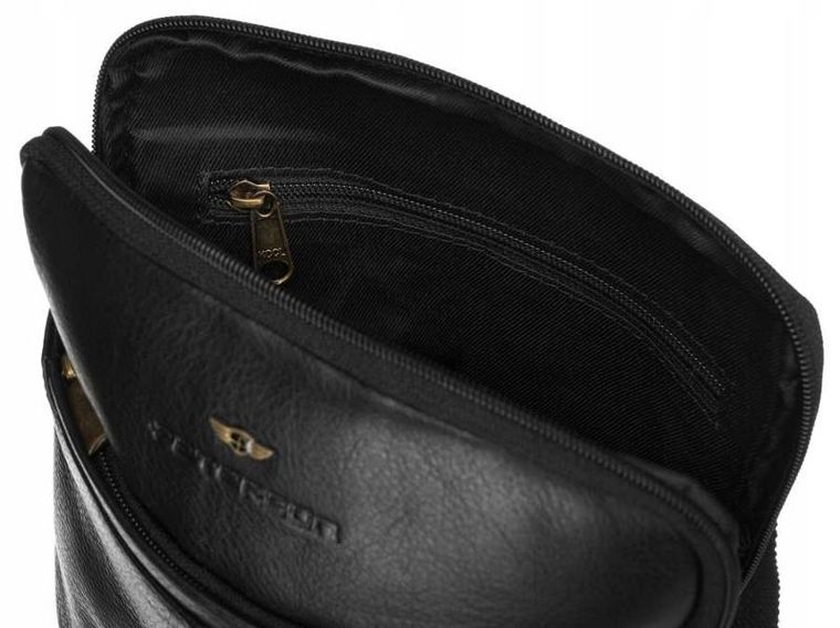 Torebka listonoszka, czarna, Peterson