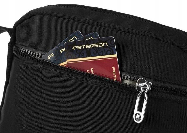 Torebka listonoszka, czarna, Peterson