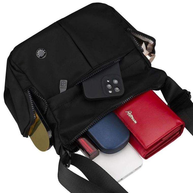 Torebka listonoszka, czarna, Peterson