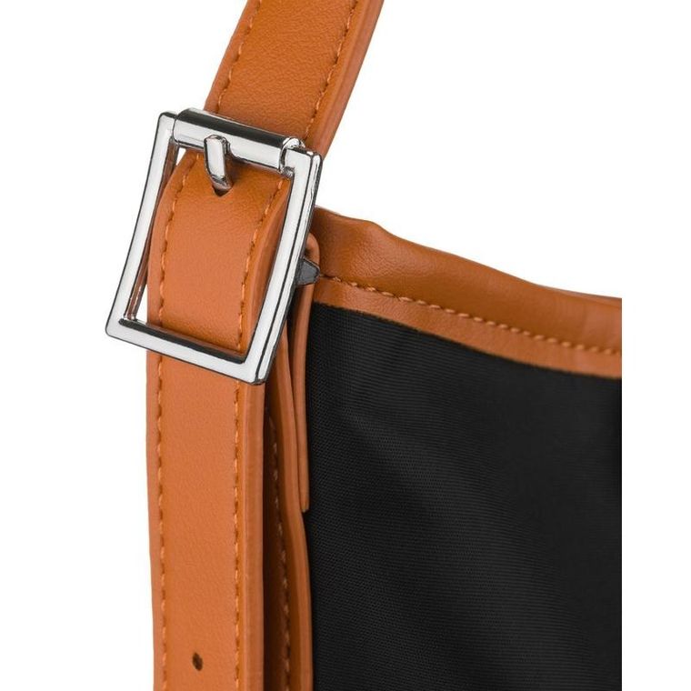 Torebka listonoszka, czarna, skóra ekologiczna, Peterson