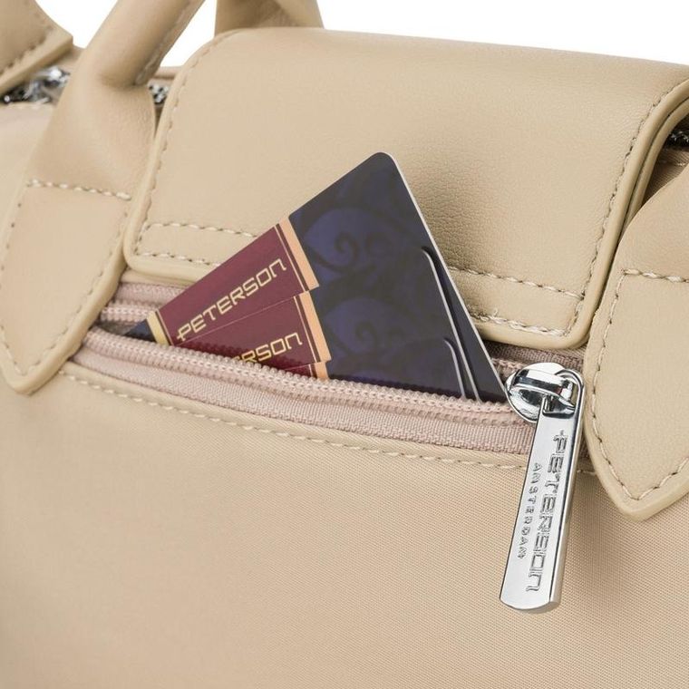Torebka listonoszka, ecru, Peterson