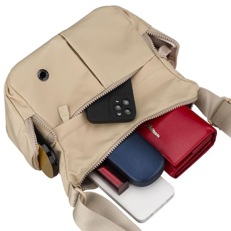 Torebka listonoszka, ecru, Peterson