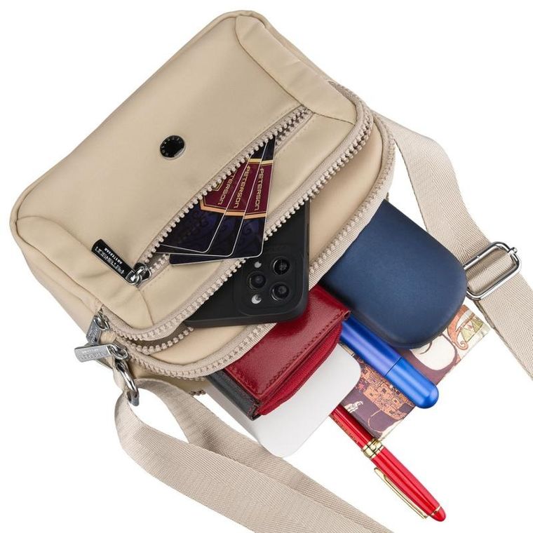 Torebka listonoszka, jasnobeżowa, Peterson