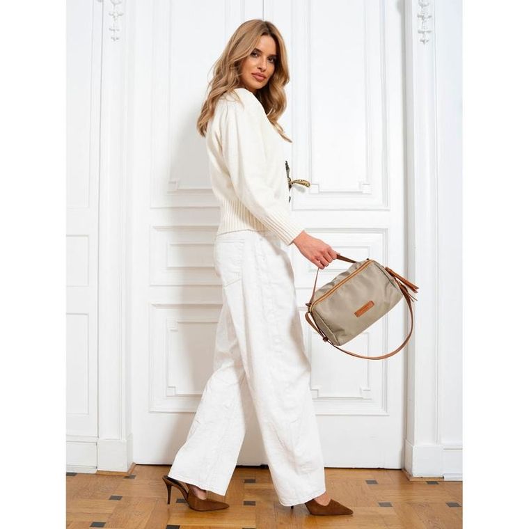 Torebka listonoszka, khaki, skóra ekologiczna, Petreson